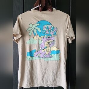 Epic Threads Kids Tan Tee with Purple and Blue Graphic